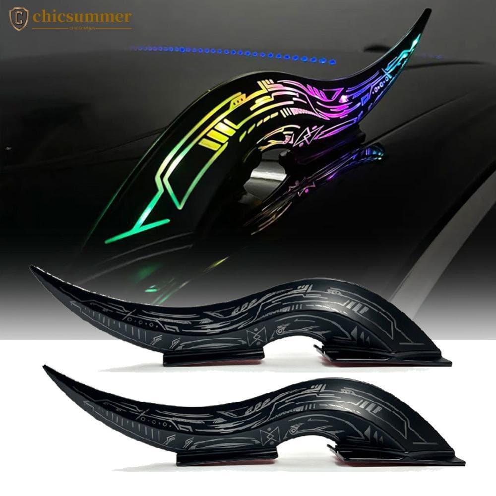 CHICSUMMER Par De Barbatanas De Teto De Carro Com 32 Modos De Luz LED , Buzina De Dragão , Toque Regulável , À Prova D'á