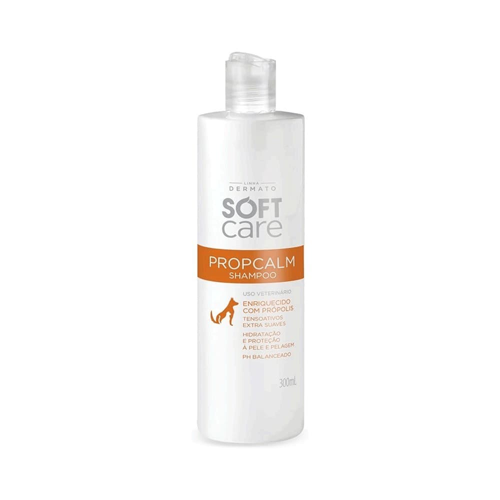 Shampoo com Própolis Caes e Gatos Propcalm Soft Care 300 ml