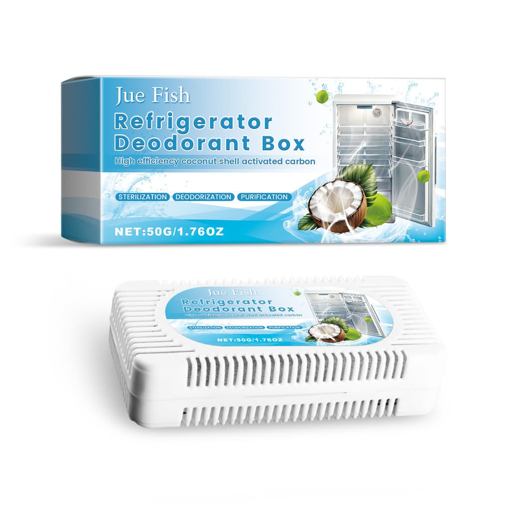 Caixa Desodorizante para Refrigerador e Freezer JueFish, Desodorizante e Limpador, Limpador de Refrigerador XSFN KHDE