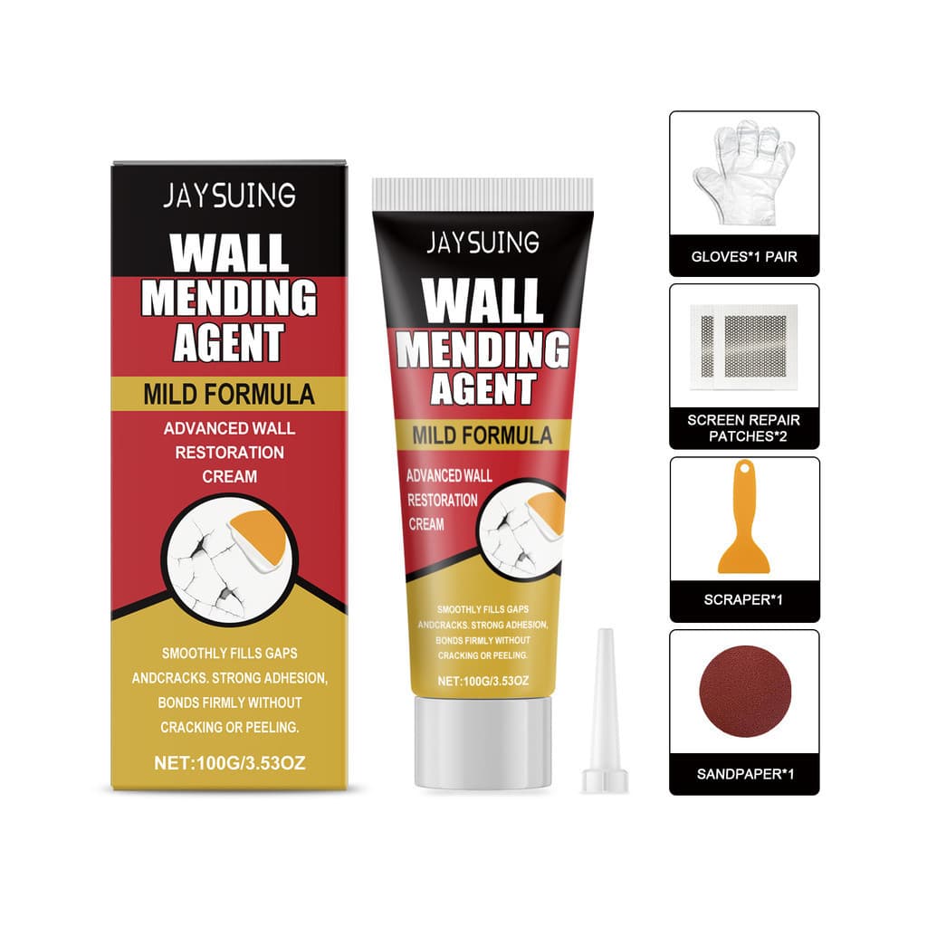 Kit de Reparação de Paredes Jaysuing para Uso Doméstico DIY Simples e Durável para Reparação de Fissuras e Remendo de Pa