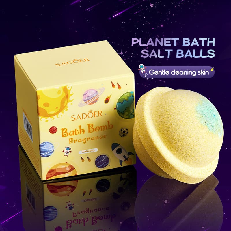 Bola de sal de banho Planet 120g Bola de banho de banho com fragrância limpa