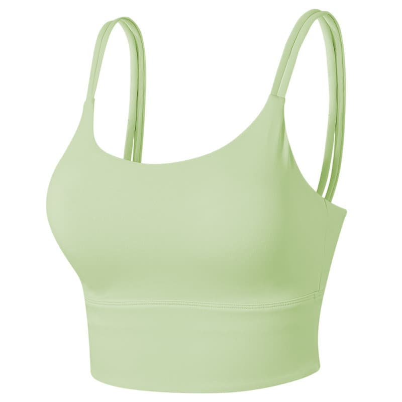 Roupa interior esportiva de uma peça feminina alças de ombro finas Push-Up sutiã de fitness correndo treinamento colete