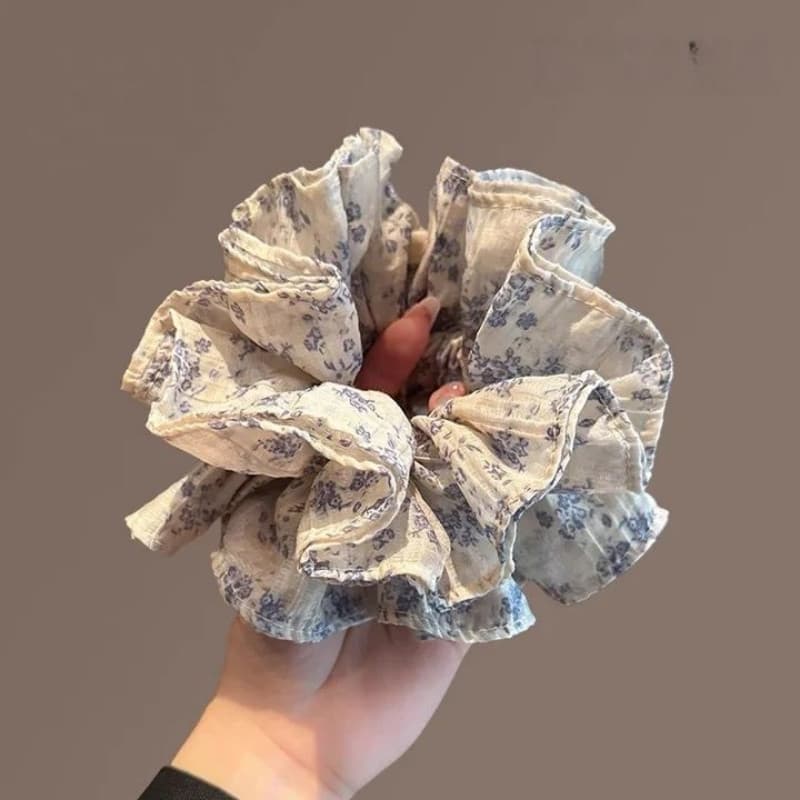 Laços De Cabelo Florais De Camada Dupla Fresca Doce Menina Coração Design Estilo Campo Elegante Versátil High-End Sentim