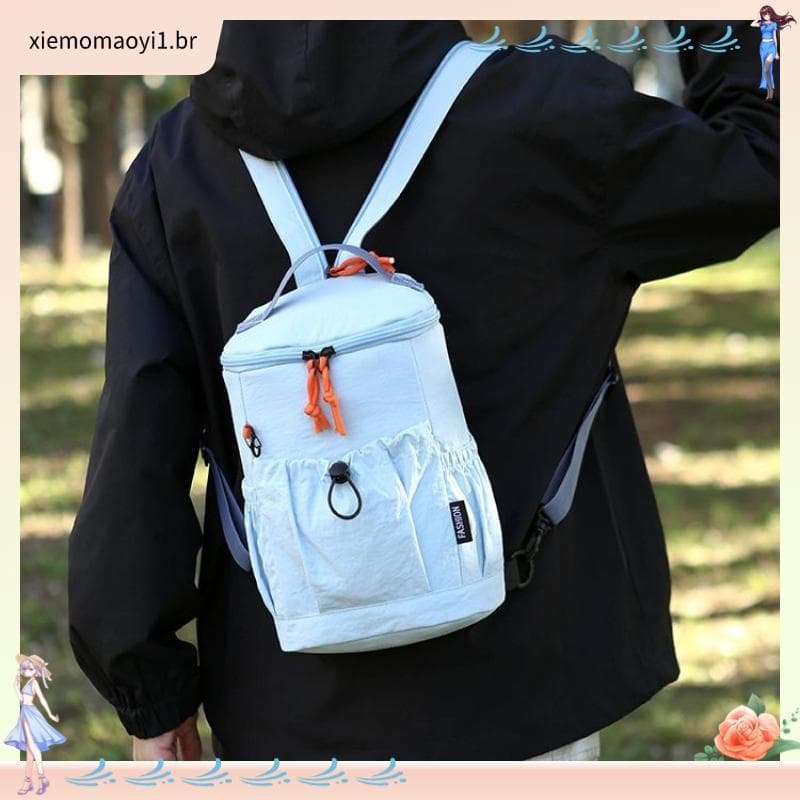 Novo estilo casal tridimensional náilon pano mochila grande capacidade Casual All-Match estudante Cl