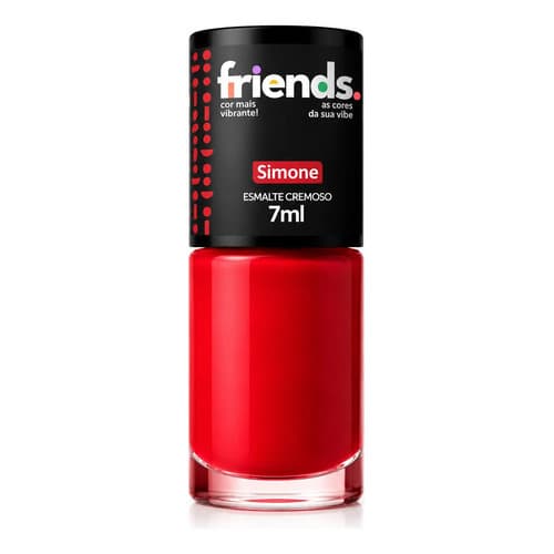 Esmalte Cremoso Friends Cor Vermelho Classico ( Simone ) Vermelho