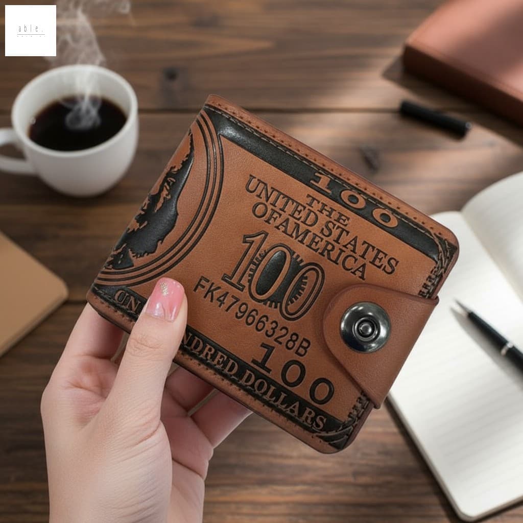 Carteira Curta Retrô De Couro PU Para Homens-Porta-Cartões De Visita Com Vários Slots De Identificação