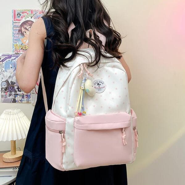 Versão coreana ins estilo doce macio menina nicho Design sentido simples Casual estudantes universitários passeio luz mo