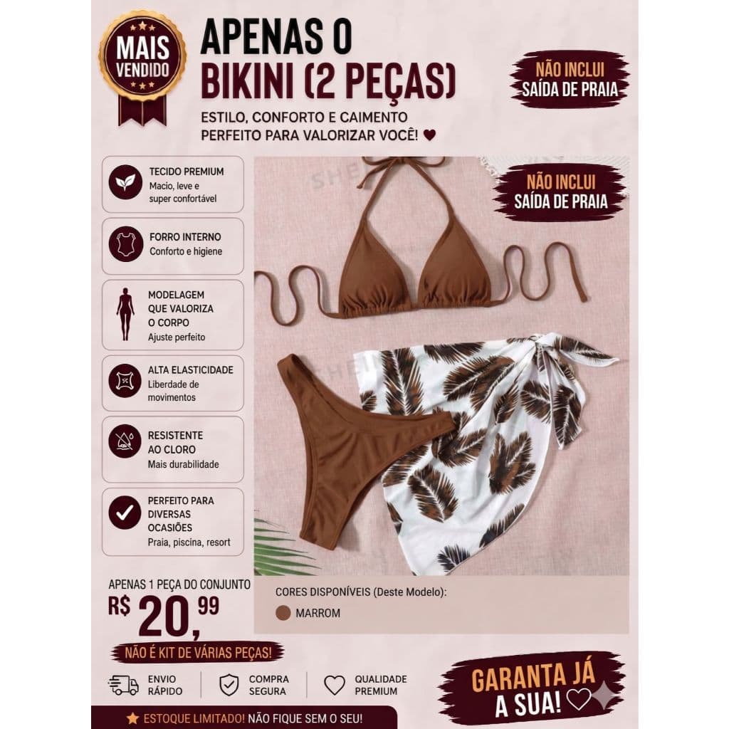 ASA DELTA BIQUINI GINA VERÃO PROMOÇÃO só é o biquíni não é kit, só vai o biquíni