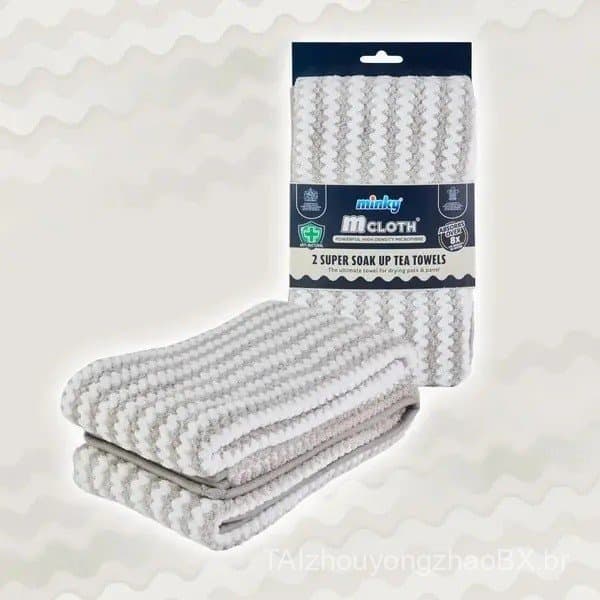 Toalha de Chá Minky Super Absorvente - Pacote com 4