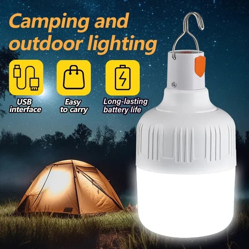 Luz Solar LED recarregável portátil, adequada para emergências, Camping, família e quedas de energia