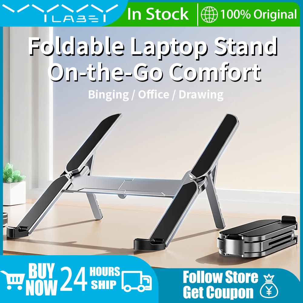 Vyvylabs Mini Suporte Dobrável Para Laptop De Metal Com Ângulo Ajustável Notebook Portátil Laptops De 10 A 17 Polegadas