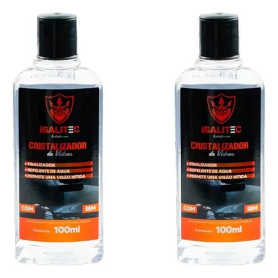 Cristalizador De Vidros 100ml Hidrorrepelente Isalitec 2 Un