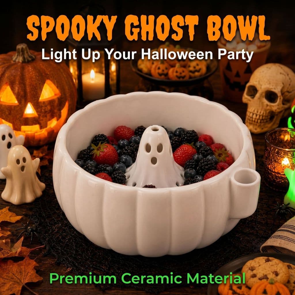 Tigela De Redemoinho De Frutas De Halloween Nova Polpa Fantasma