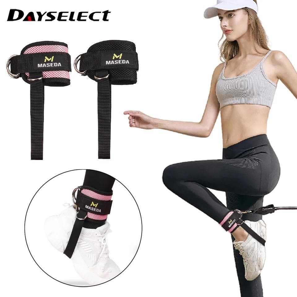 DAYSELECT 1 Peça Aptidão Tiras De Tornozelo Máquinas De Cabo Exercício De Perna Respirável Totalmente Ajustável