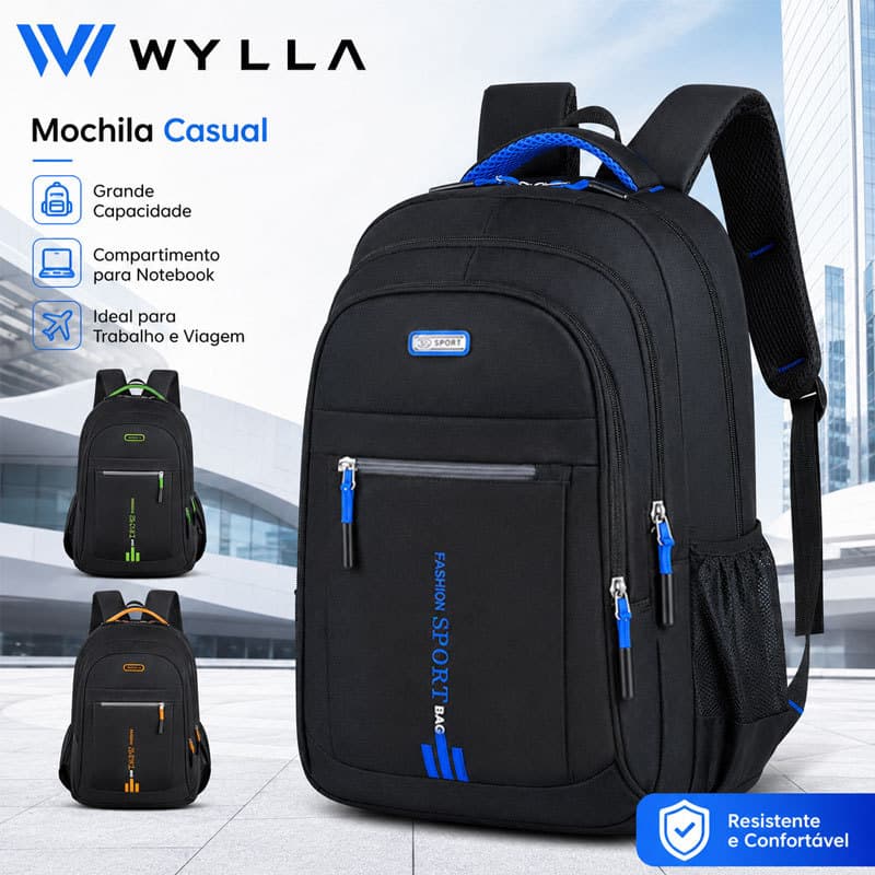 Mochila Masculina Reforçada Notebook Impermeável Grande Capacidade Mochila De Viagem Mochila Masculina Escolar Premium