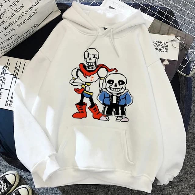 Blusa Moletom Canguru Com Capuz Undertale Papyrus Sans Jogo Casaco Unissex