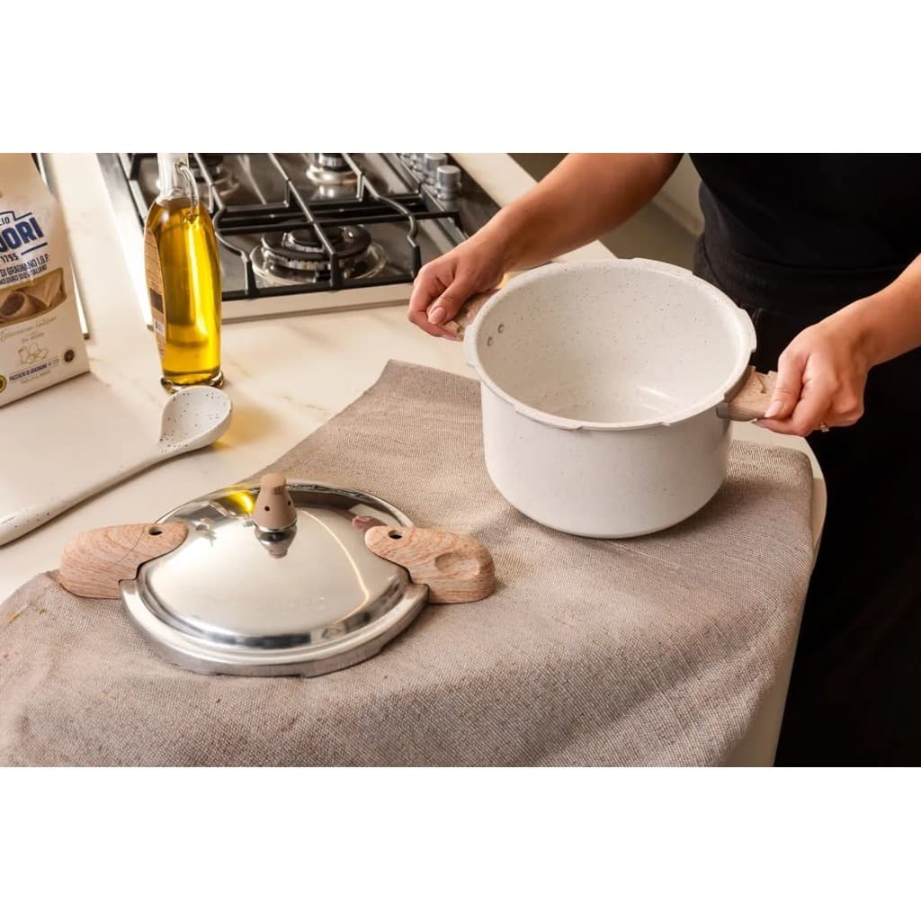 Panela de Pressão Ceramic Life 5,4L Vanilla  Indução