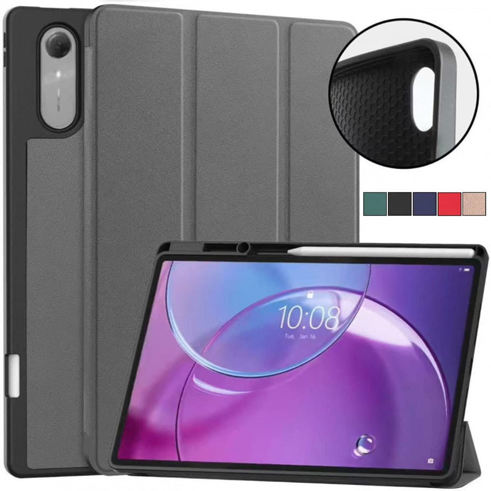 Suporte Para Caneta Com Capa De Couro Flip , Inteligente Traseira De TPU Macio Lenovo Idea Tab Pro (Gen 2) 13 Polegadas