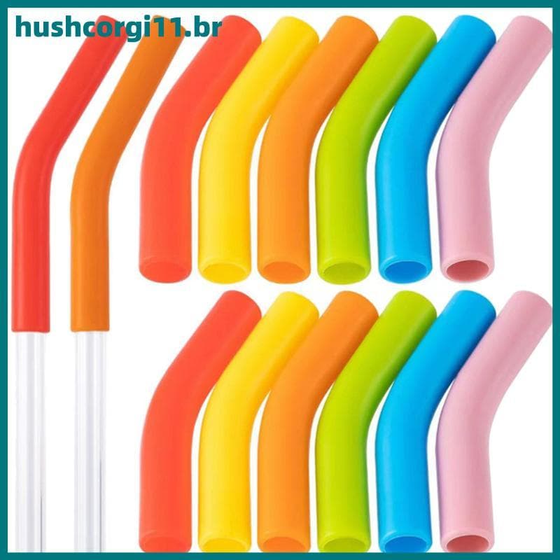 HUSH 6 Unidades De Capas De Palha De Silicone Macio Adequadas Para Bicos Aço Inoxidável De 9 Mm BR
