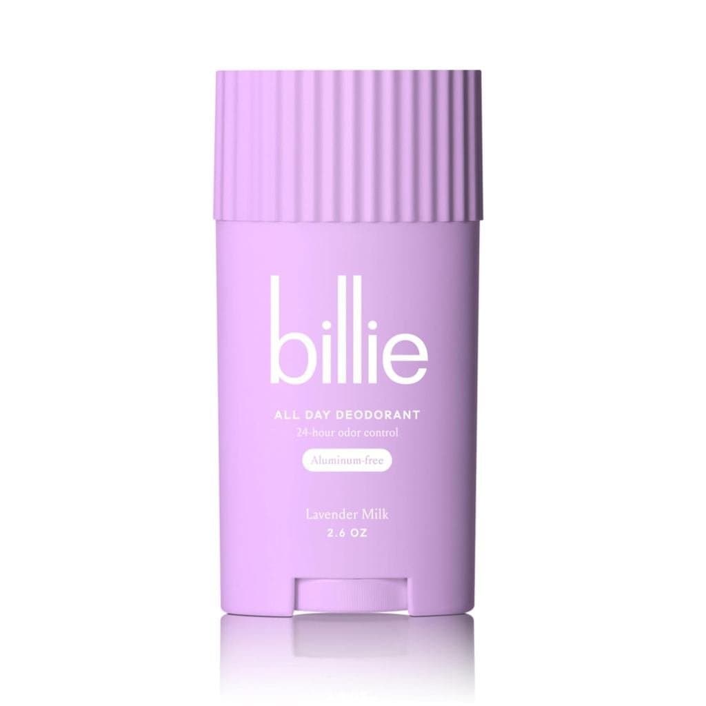 Desodorante Billie All Day, Proteção contra Odor 24 Horas, Sem Alumínio, Leite de Lavanda, 2.6oz
