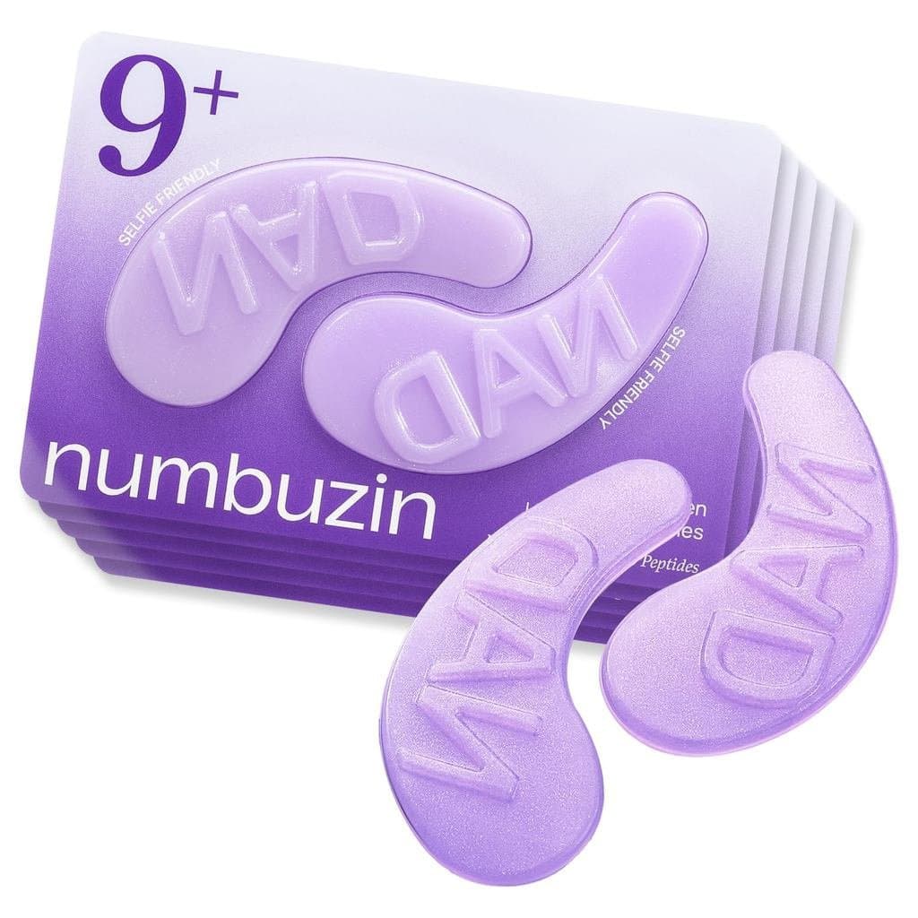 numbuzin No.9 Patches para Olhos, Máscaras de Gel de Colágeno NAD+ com Peptídeos, Cafeína e Niacinamida, Patches Refresc
