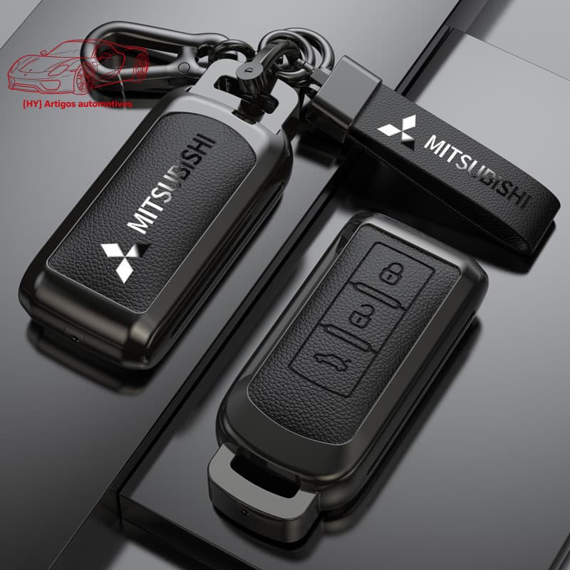 Capa para Chave Remota de Carro para Mitsubishi Outlander ASX LANCER Pajero Sport Eclipse Cruz Acessórios para Chaveiro