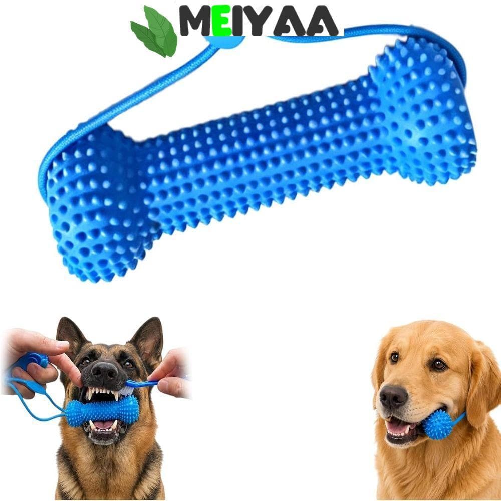 Adereço Canino De Dupla Ação MEIYAA , Brinquedo Para Mastigar Cachorro Em PVC Azul , Evita Mau Hálito