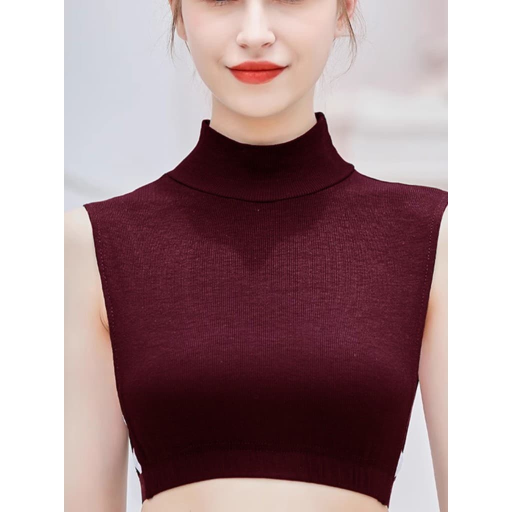 Colar falso feminino All-Match colar falso outono inverno quente Modal Bottoming multifuncional colar falso Stand-Up Co