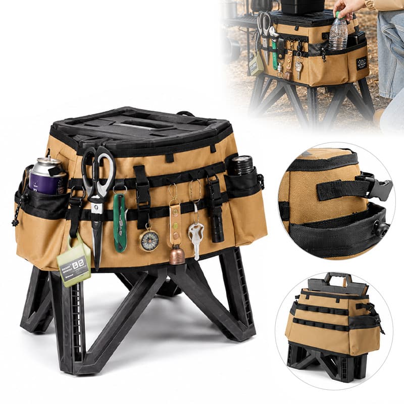 Cadeira Dobrável de Camping com Bolsa de Armazenamento Portátil para Área Externa