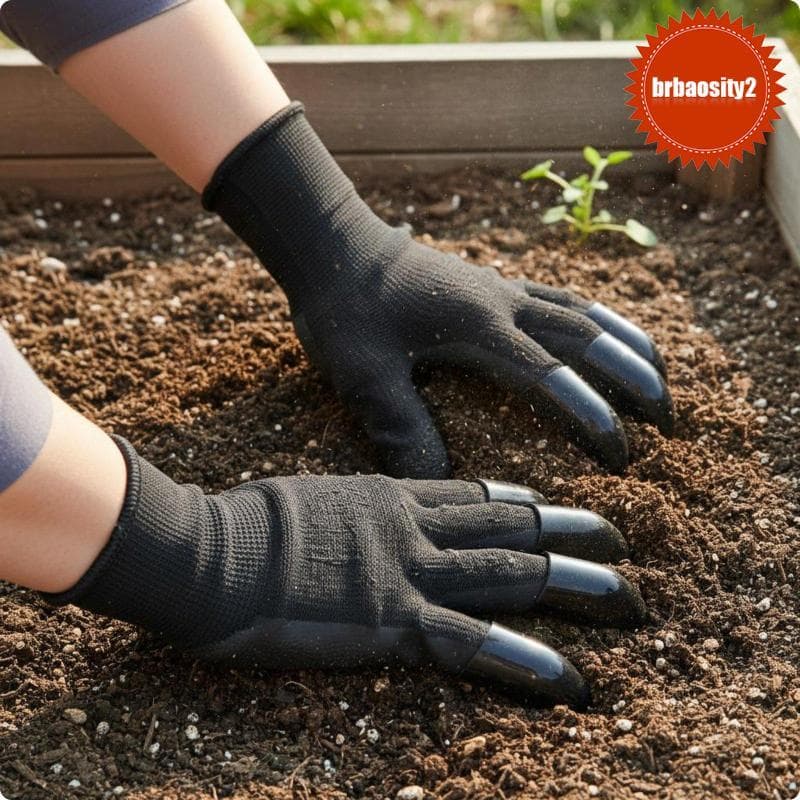 [Brbaosity2] Luvas De Jardinagem Antiderrapantes Com Garras Jardim Respiráveis Equipamento De Proteção À Prova D'água Pa