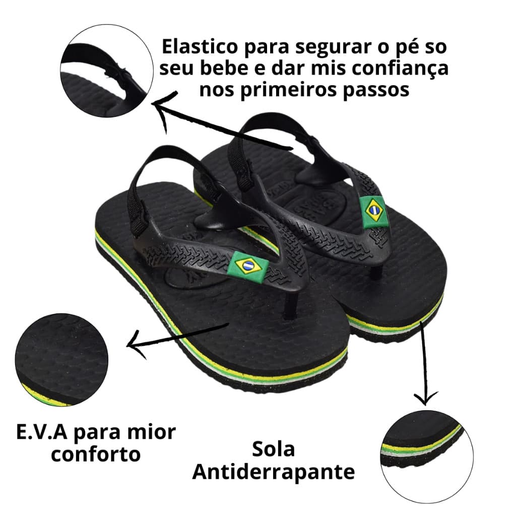 Chinelo Bebe Elastico de dedo Antiderrapante Confortavel Lançamento Menino Menina