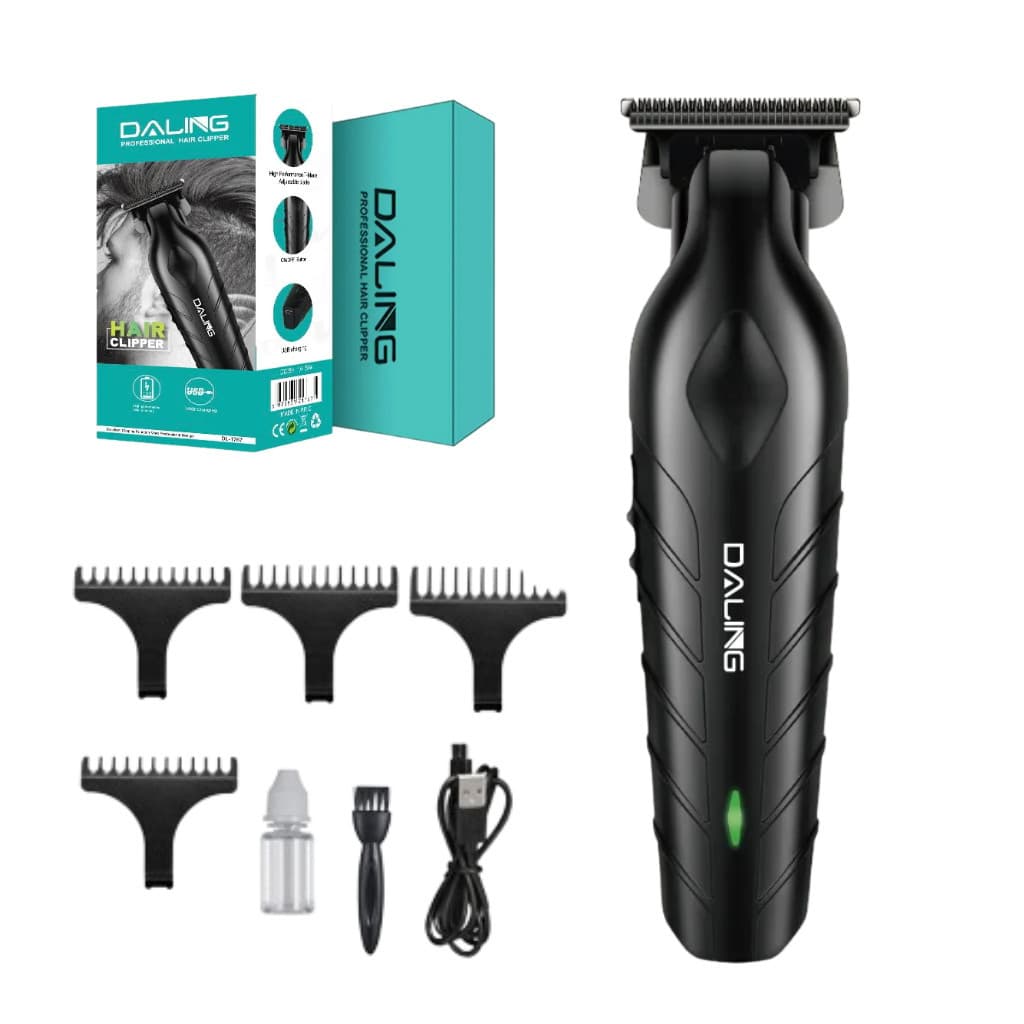 Maquina Corte Cabelo Acabamento Profissional Cor Preto 110V/220V Daling DL-1767