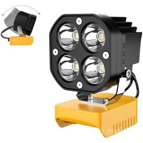 Lanterna de Trabalho LED Compatível com Bateria Dewalt 20V, Lanterna de 40W 6000LM, Luz de Trabalho Sem Fio 120 ° Ajustá