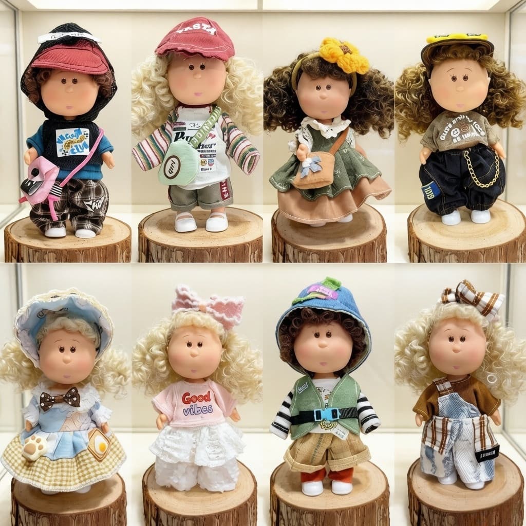 Boneca Mini Batata de 14cm Mia, Roupas e Saia para Boneca de 14cm QHMW