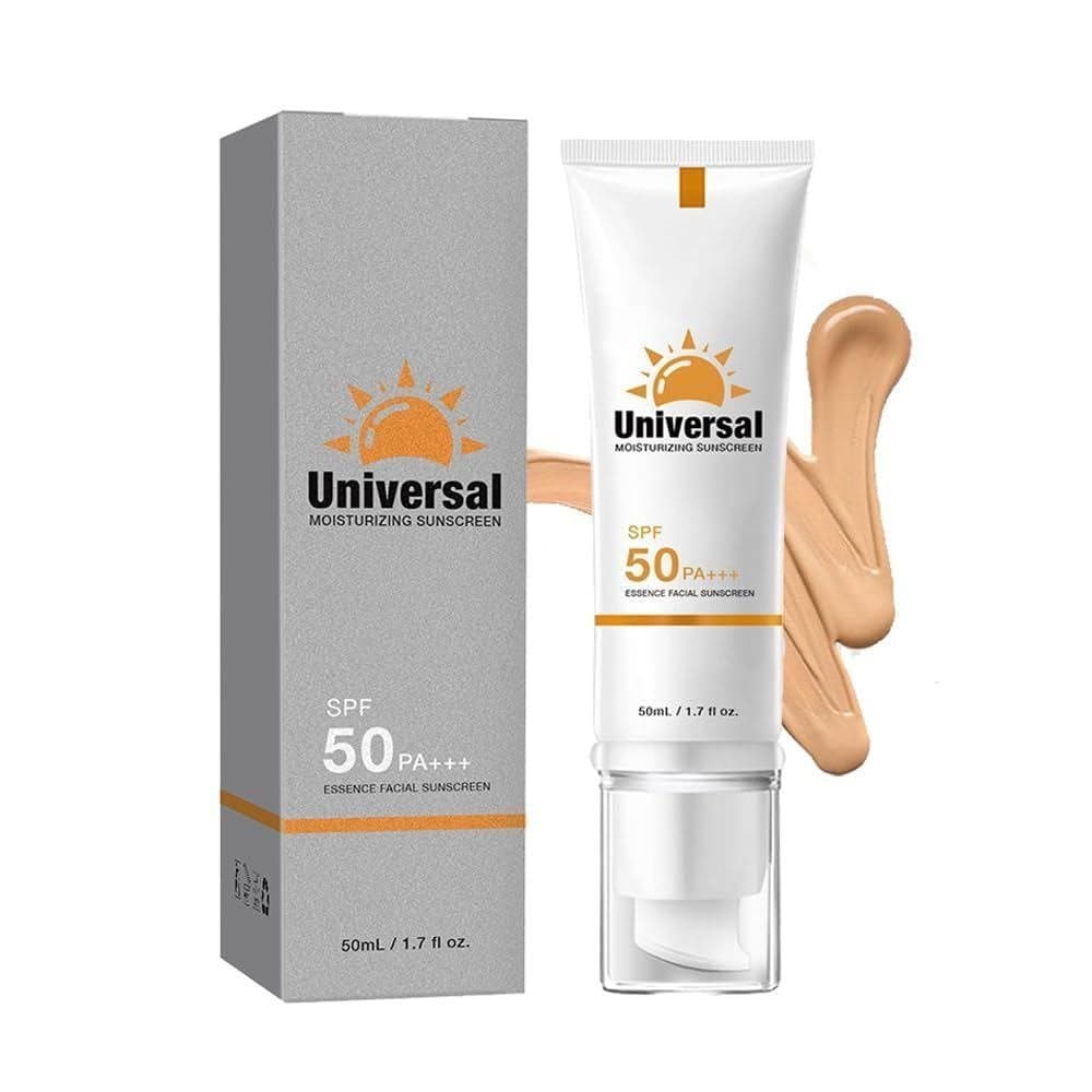 Protetor Solar Facial Tonalizante SPF50, Protetor Solar Hidratante Universal, Essência Protetora Solar Hidratante