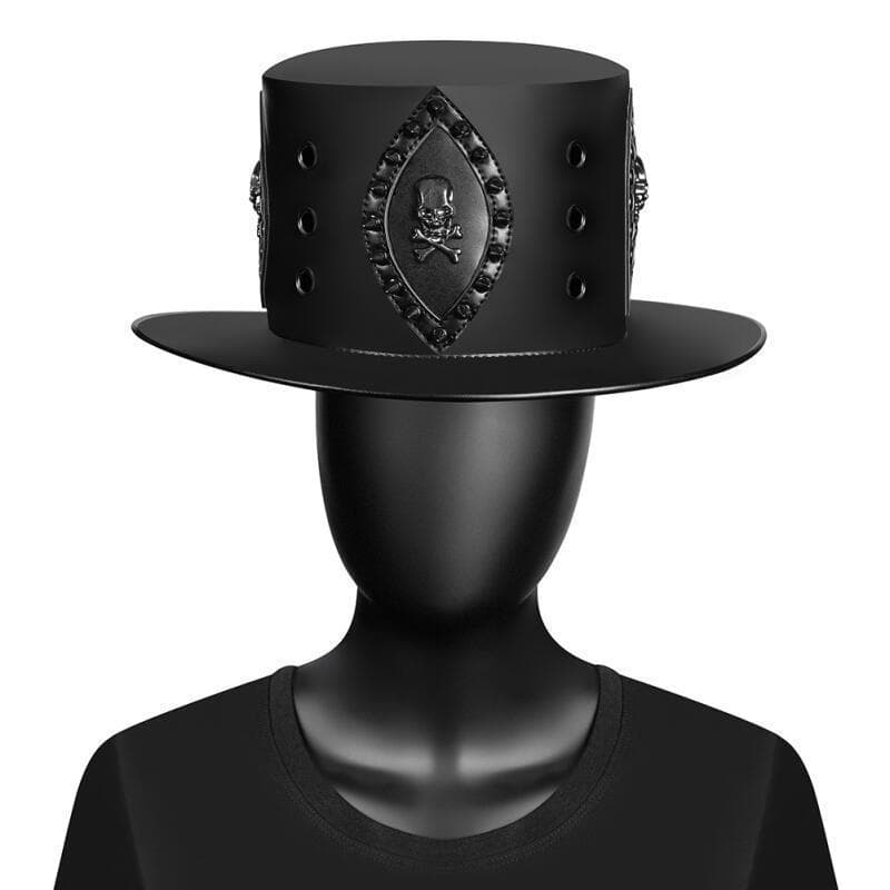 Chapéu de couro para Halloween 2025, chapéu steampunk vintage masculino, chapéu de couro em formato de cúpula, gó