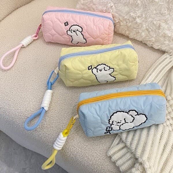 | 【pencil case】 | ♜Linha filhote de cachorro lápis caso grande capacidade bonito menina coração júnior estudante do ensi