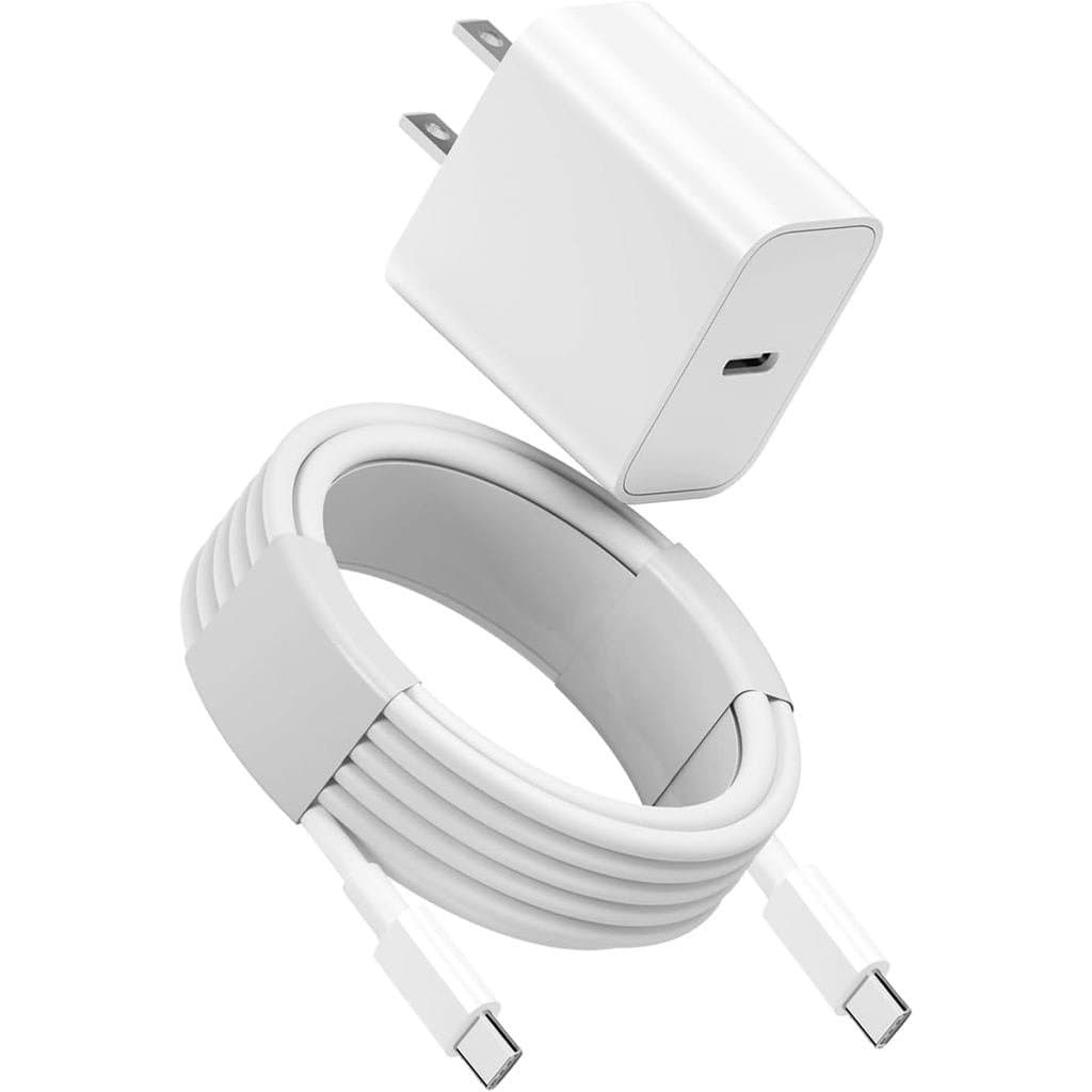 Cabo USB C de 10FT para Carregador 17 16 15, Cabo de Carregamento Rápido Longo USB-C para C com Bloco de Carregador Rápi
