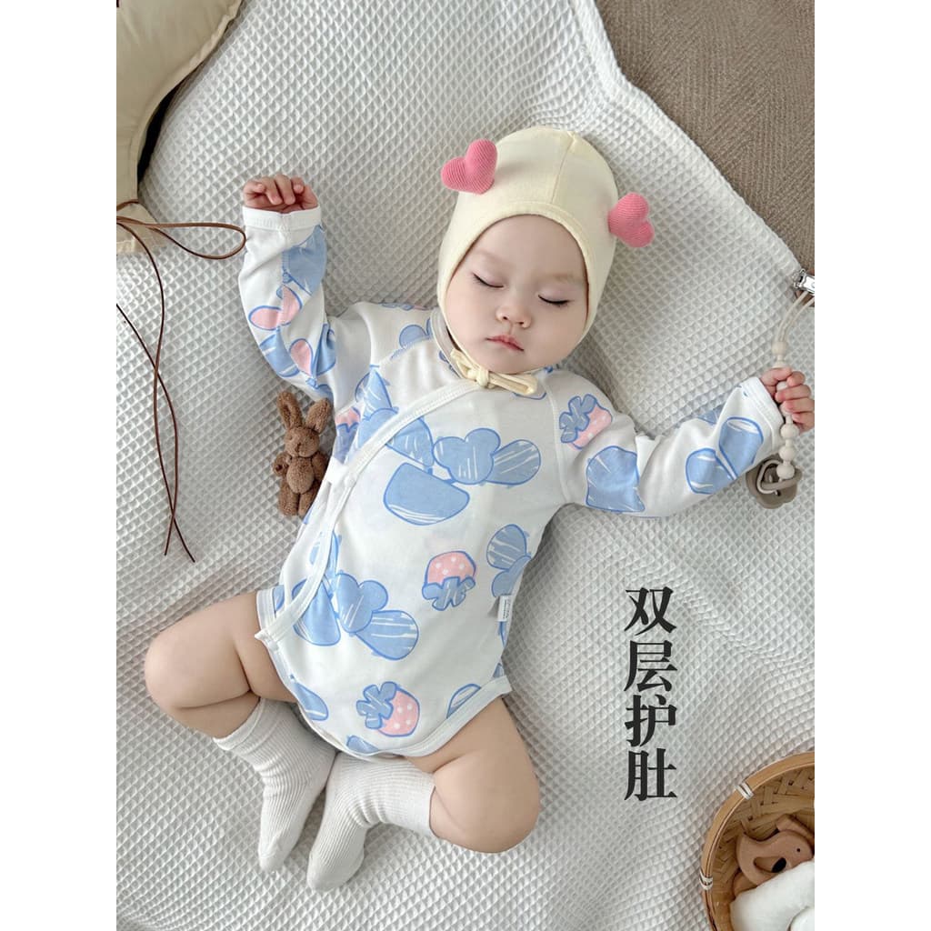 Roupas de bebê de manga comprida outono inverno Bottoming roupas recém-nascidos de uma peça pijamas de bebê triângulo ma