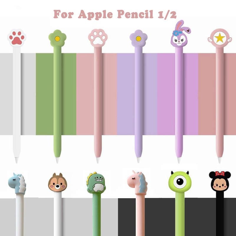 Capa Fofa De Desenho Animado Touch Stylus Compatível Com Apple Pencil 2 1 Corporal Coelho Gato Protetor Manga iPad 2a 1a