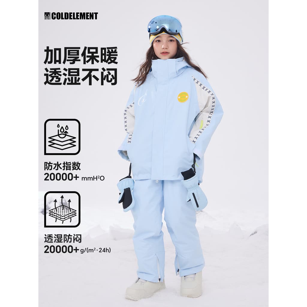 Elementos frios terno de esqui infantil roupas calças terno impermeável quente masculino feminino médio grande crianças