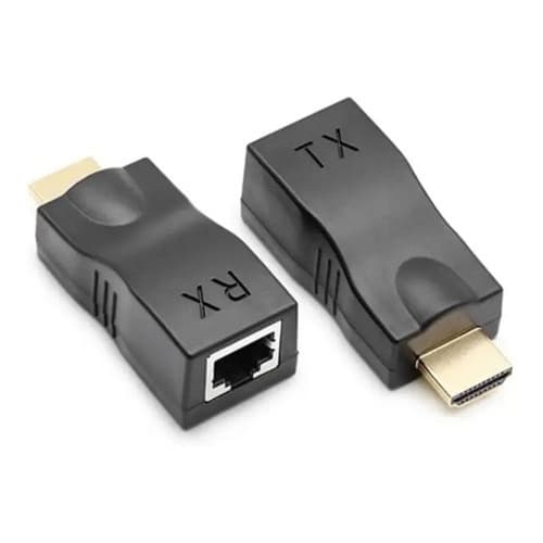 Extensor HDMI RJ45 JGL HDMI-RJ45 1080p 30m Cabo Rede Cat5e Cat6 Adaptador Hdmi Pc Monitor Tv Led Transmissor Receptor