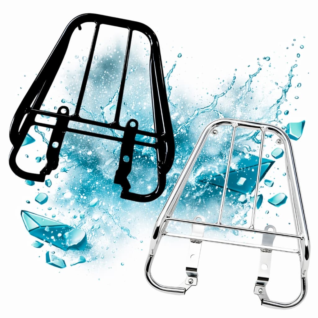 Bagageiro Titan 125 cromado preto 95 96 97 98 99 Com Alto Brilho Encaixe Perfeito Loja3785