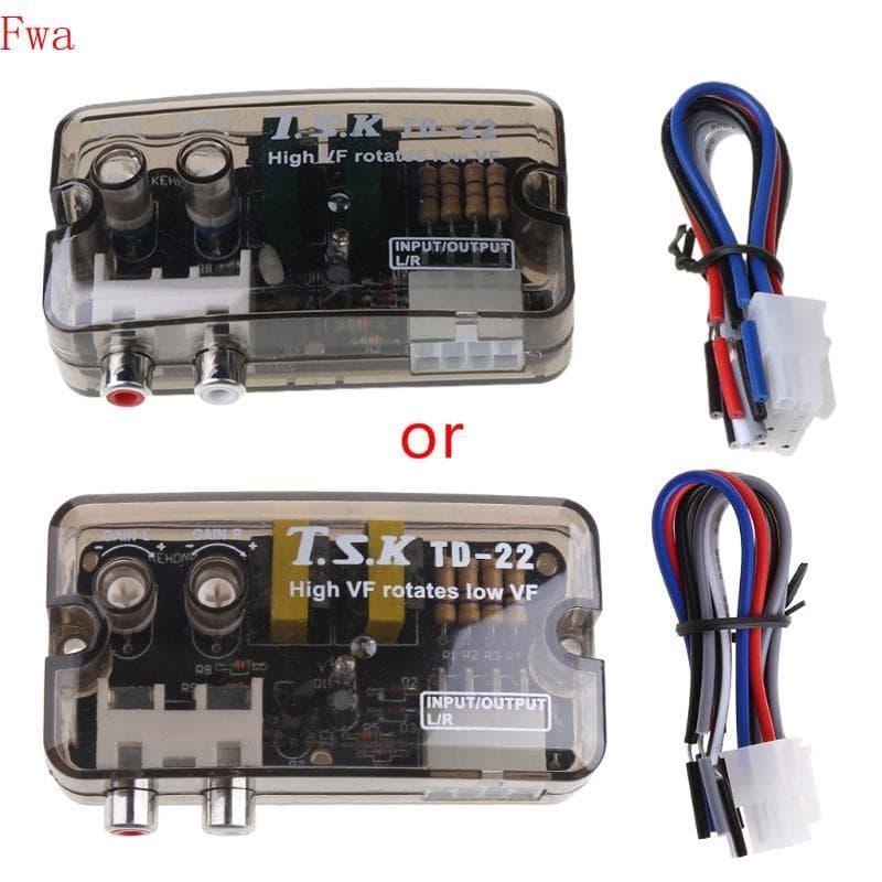 Conversor Carro Fwa 12V Estéreo Para Adaptador Nível Alto-Falante Linha Baixa Frequência