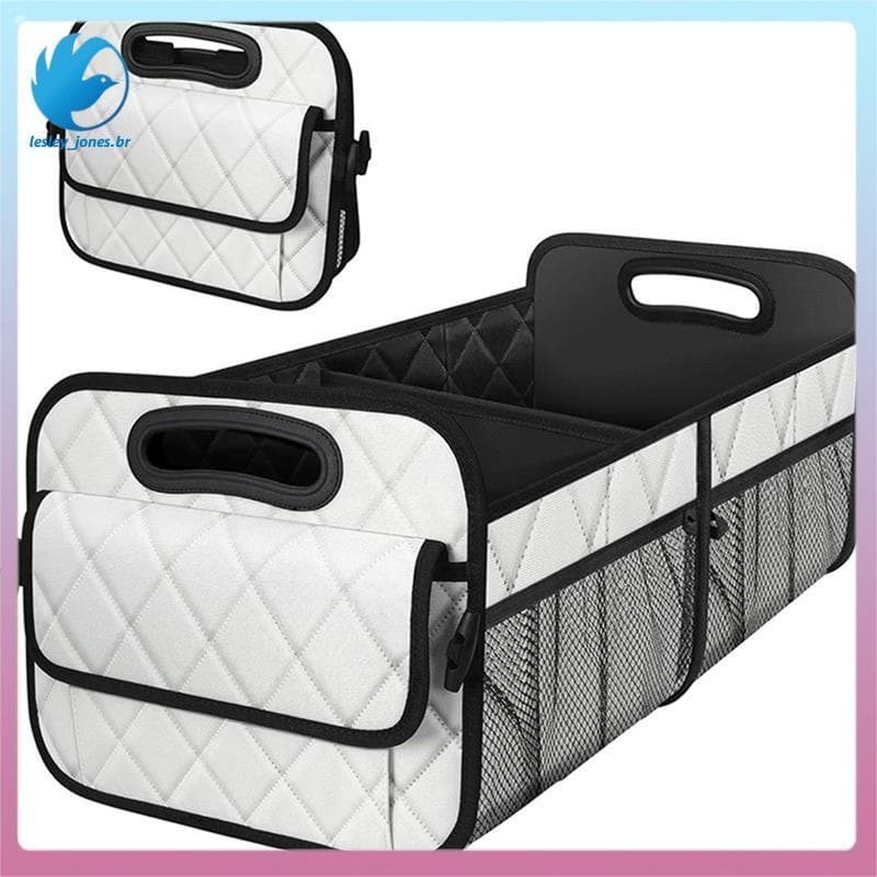 [lesley_jones.br] Organizador De Acessórios Automotivos Para Porta-Malas De Carro-Automático Premium Com 6 Bolsos Sedan/