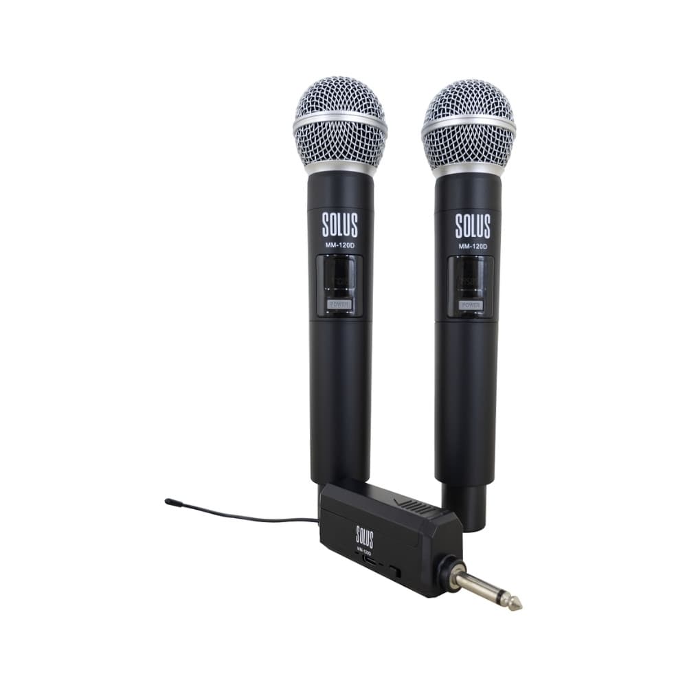 Microfone Duplo Solus Sem Fio MM-120D
