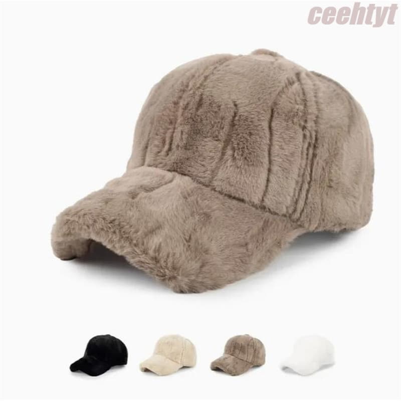 Boné De Beisebol De Inverno Com Abas De Orelha Chapéu De Caçador De Lã De Pelúcia Para Homens E Mulheres Gorro Ajustável