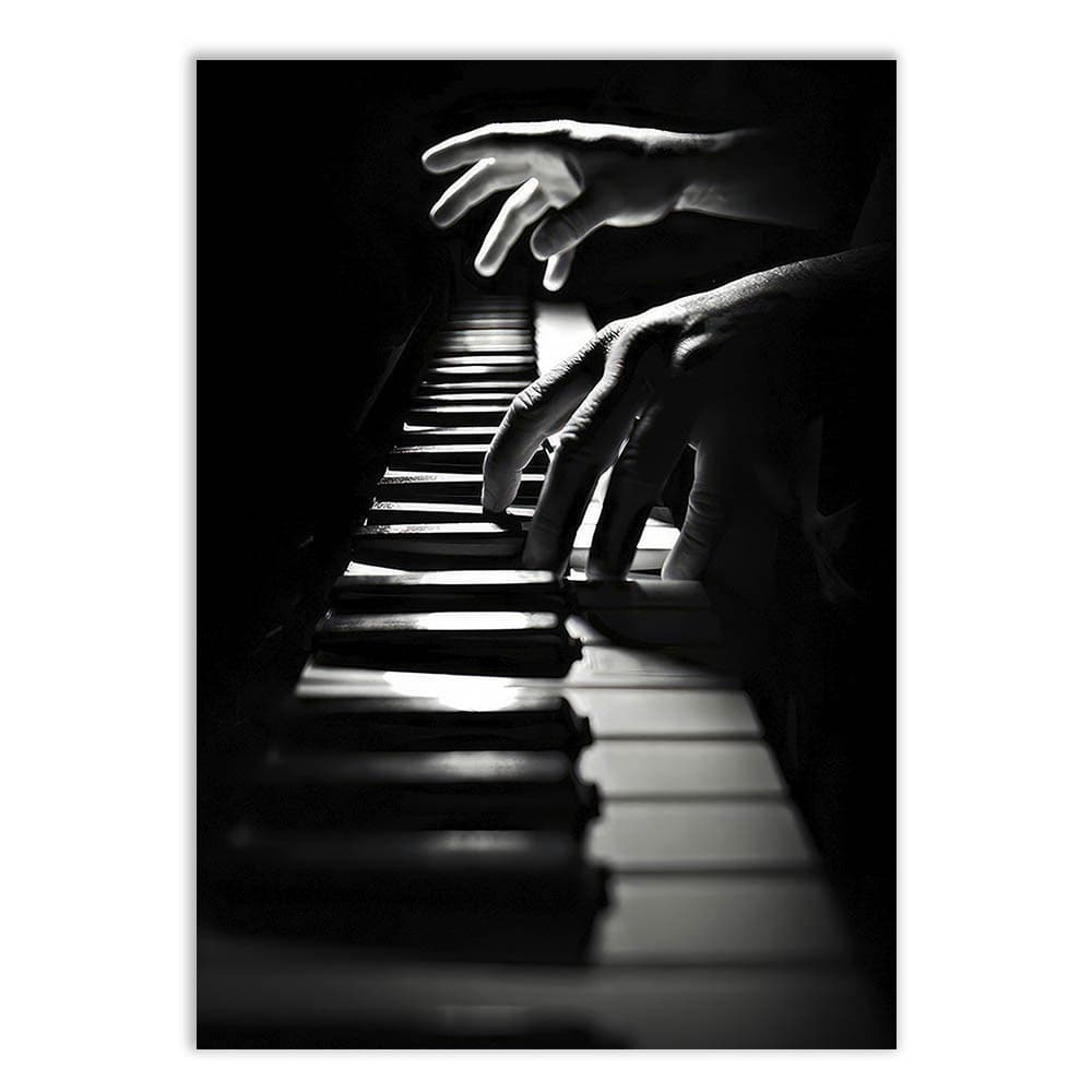 Placa Quadro Decorativo Placa Piano Foto Preto Branco Musica Quadro Decorativo Decoracao Sala Quarto Parede