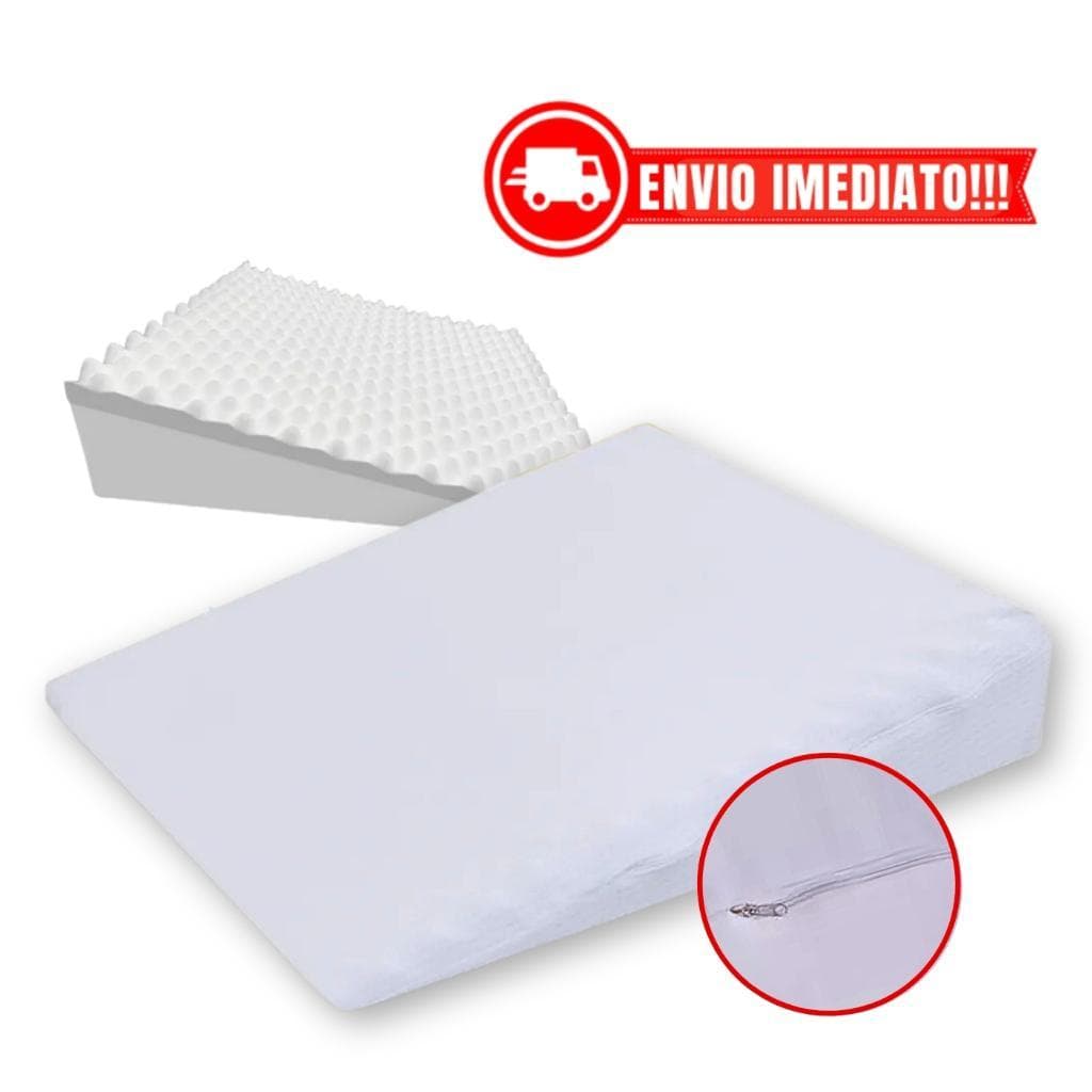 Travesseiro Anti-refluxo Adulto Rampa Berço Cama Grávida Capa Com Ziper