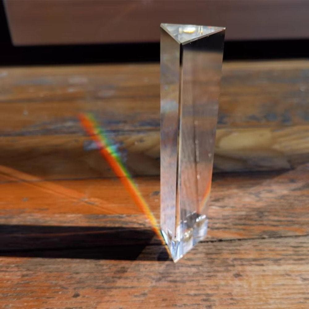 Prisma Triangular , Prismas Ópticos De Tamanho De Sete Cores De Cor De Cristal K9 Espelho Vidro